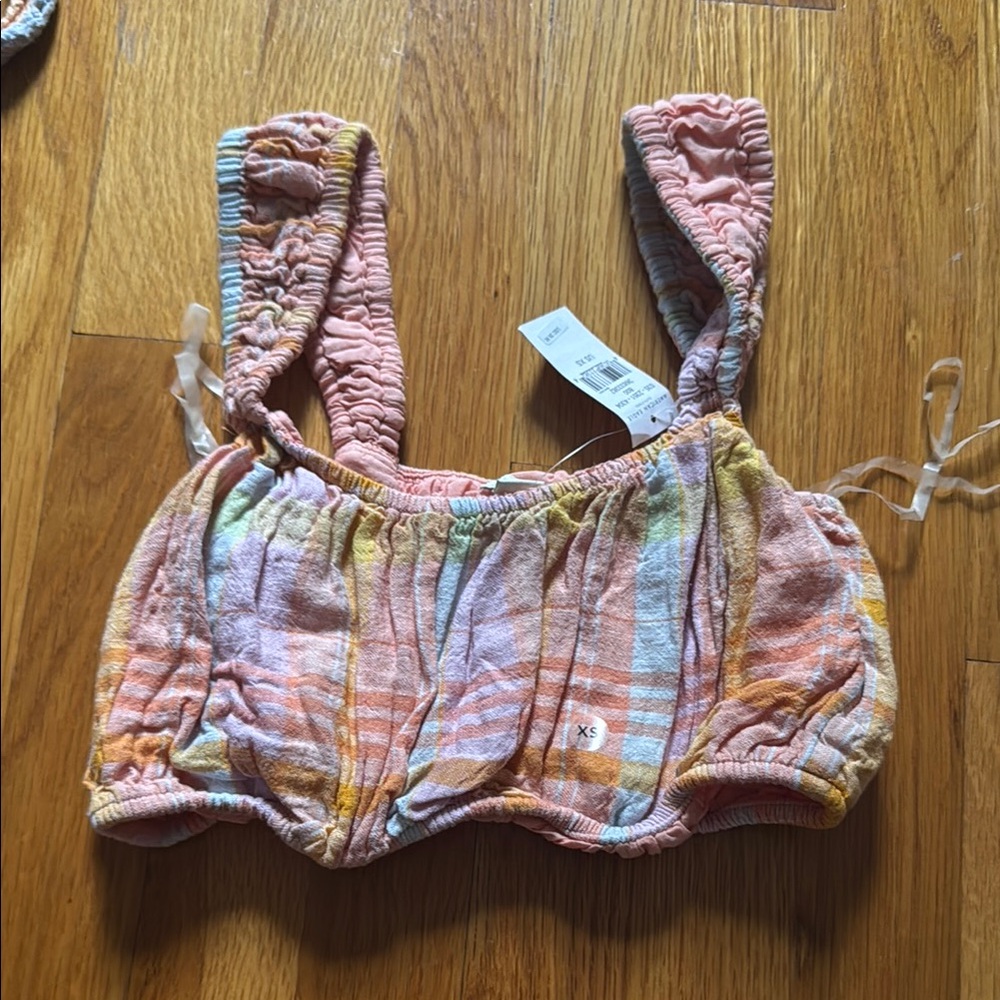 American Eagle Outfitters Pastel Striped Top